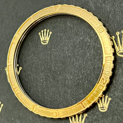 Rolex Mens 36mm Datejust Turn-O-Graph 18K Yellow Gold Bezel Ref 16253