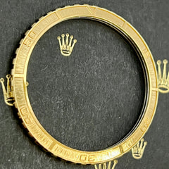 Rolex Mens 36mm Datejust Turn-O-Graph 18K Yellow Gold Bezel Ref 16253