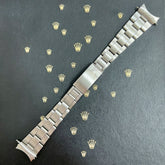 Rolex Date Air King Mens Oyster Bracelet 7835 19mm Steel Band "357" Ends