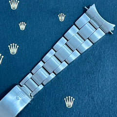 Rolex Date Air King Mens Oyster Bracelet 7835 19mm Steel Band "357" Ends