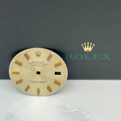 Rolex Datejust Men's 36mm 2-Tone Silver Dial Gold Stick Oyster Jubilee 16013