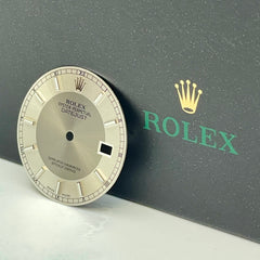 Rolex Mens Datejust 36mm Tuxedo Gray & Silver Dial Stick Oyster Jubilee 116234