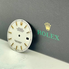 Rolex Datejust Men's 36mm White Dial Yellow Gold Stick Jubilee Oyster Ref: 16233