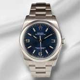Rolex Oyster Perpetual 36mm Blue Dial Steel Mens Watch 116000