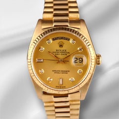 Rolex DAY-DATE 36mm 18K Yellow Gold President Men's Watch Ref 18038