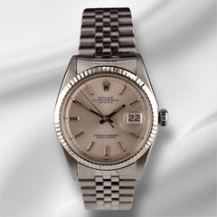 Rolex 36mm Datejust Mens Stainless Steel Watch Fluted Jubilee Silver Dial 1601