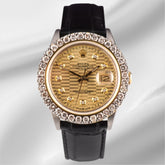 Rolex Datejust 36mm 2-Tone 2.50ct Motif Diamonds Dial Men's Watch
