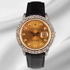 Rolex Datejust 36mm 2-Tone 2.50ct Gold Diamonds Dial Men's Watch