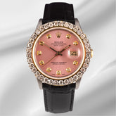 Rolex Datejust 36mm 2-Tone 2.50ct Pink Diamonds Dial Men's Watch