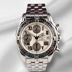 Breitling 39mm Chrono Cockpit Stainless Steel White Dial Automatic Men’s A13358