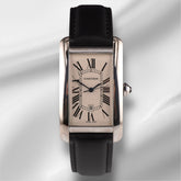 Cartier 26mm Tank Americaine White Gold Large Silver Dial Mens Watch 1741