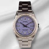 Rolex Oyster Perpetual 31mm 2ct Diamonds Lavender Dial Steel Automatic Watch