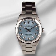 Rolex Oyster Perpetual 31mm Stainless Steel Ice Blue Dial Watch 67480