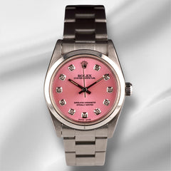 Rolex Oyster Perpetual 31mm Stainless Steel Pink Dial Watch 67480