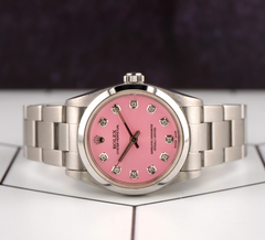 Rolex Oyster Perpetual 31mm Stainless Steel Pink Dial Watch 67480