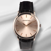 Audemars Piguet 41mm Jules Extra-Thin 18k White Gold Silver Dial Watch 15180BC