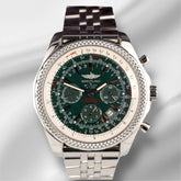 Breitling 49mm Bentley Motors Green Dial Chronograph Steel Mens Watch A25362