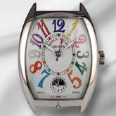 Franck Muller Dual Time Alarm Desk Clock Box Papers Ref- REVPMCURCOL AC