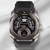 Bvlgari 43mm Octo Bi-Retro Gerald Genta Steel Rubber Band Watch OBR.Y.1C