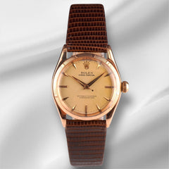 Rolex Vintage 31mm Oyster Perpetual 18K Yellow Gold Watch Ref 6549