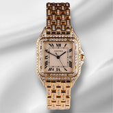 Cartier 27mm Panthere 18K Yellow Gold Diamond Ladies Watch 106000M