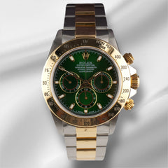 Rolex Daytona Cosmograph 40mm 18k/Steel Men's Oyster Green Dial Watch 16523
