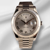 Rolex Day-Date 41 President 18k White Gold Men's Watch Roman Dial 218239
