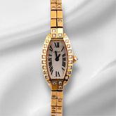Cartier 27mm Lanières Tonneau 18K Yellow Gold Diamond Ladies Watch 2563