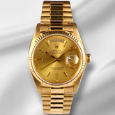 Rolex President Day-Date 36mm 18K Yellow Gold Champagne Dial Men's Watch 18038