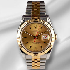 Rolex Datejust 36mm Gold Turn-O-Graph 2-Tone 18k Yellow Gold Jubilee Mens 116263