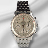 Breitling 42mm Navitimer Chronograph Silver Dial Steel Men's Watch A23322
