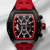 IceTime 45mm Men's Red Black Dial Steel Mens Watch 0.10ct Diamonds IT24