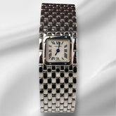Cartier 21mm Panthere Ruban Mother Of Pearl Dial Quartz Steel Watch 2420