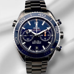 OMEGA 45mm Seamaster Planet Ocean Blue dial Titanium Men's Watch 232.90.46.51.03