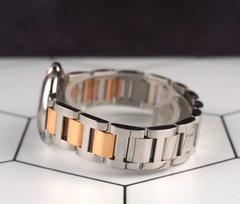 Cartier Ballon Bleu 28mm Steel Rose Gold Pink Mother of Pearl Ladies Watch 3009