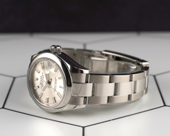 Rolex 28mm Datejust StainlessSteel Smooth Oyster Silver Dial Ladies Watch 279160