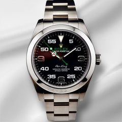 Rolex Air King 40mm Black Dial Steel Mens Watch 116900