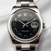 Rolex 36mm Datejust Sunburst Dial Steel Men's Watch 116200