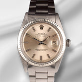 Rolex 36mm Datejust Mens Stainless Steel Watch Fluted Oyster Silver Dial 1601