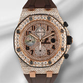 Audemars Piguet 42mm Royal Oak Offshore 18k Rose gold 17ct Diamond Watch 26470OR