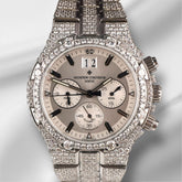 Vacheron 40mm Constantin Overseas Chronograph 22ct Iced Out Diamonds Watch 49140