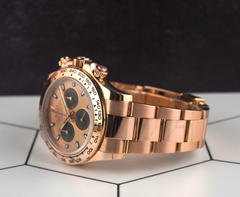 Rolex 40mm Daytona 18K Rose Gold Cosmograph Rose Gold Dial Men's Watch 116505