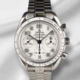 Omega 38mm Speedmaster White Dial Stainless Steel Mens Watch 324.30.38.40.04.001