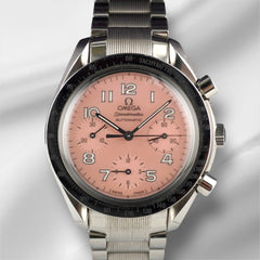 Omega 39mm Speedmaster Chronograph Pink Mop Dial Automatic Watch 3502.87