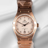 Omega 29mm Constellation 18K Rose Gold Diamond Dial Watch 131.55.29.20.52.001