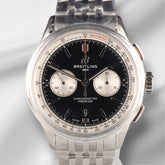 Breitling 42mm Premier B01 Chronograph Green Dial Steel Men's Watch AB0118