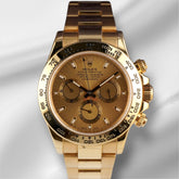 Rolex 40mm Daytona 18K Yellow Gold Cosmograph Yellow Gold Dial Mens Watch 116508