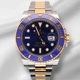 Rolex Submariner Date 40mm 18k Yellow Gold/Steel BLUE Oyster Mens Watch 116613LB