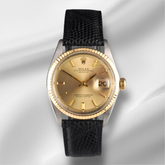 Rolex Vintage 36mm Datejust Gold Dial Steel Yellow Gold Fluted Men's Watch 1601