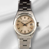 Rolex 26mm Date Silver Dial Automatic Steel Vintage Ladies Watch 6917